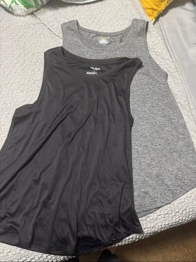 tek gear Womens Tank Tops - Black & Heather Gray 2-Pack